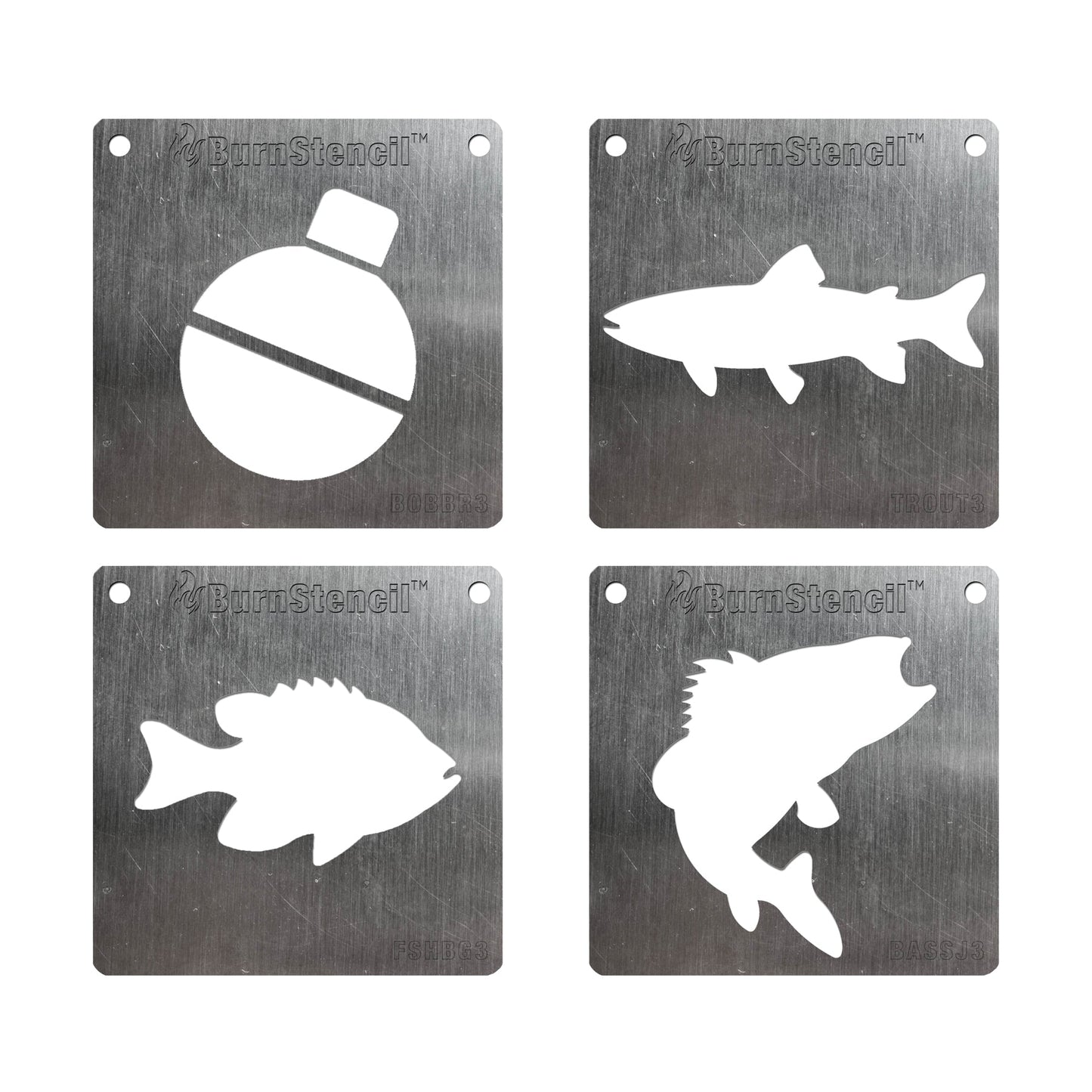 BurnStencil® Mini Fish 4 Pack